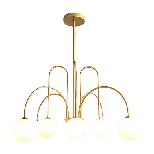 6/8 Lights Iron Glass Creative Nordic Chandelier Ceiling Light