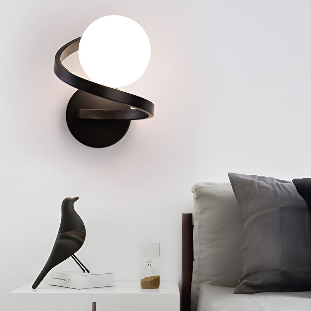 Electroplated Curved Metal LED Modern Wall Sconce
