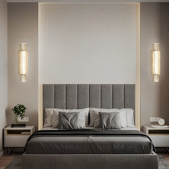 Electroplated Crystal Glass Postmodern LED Wall Lamp