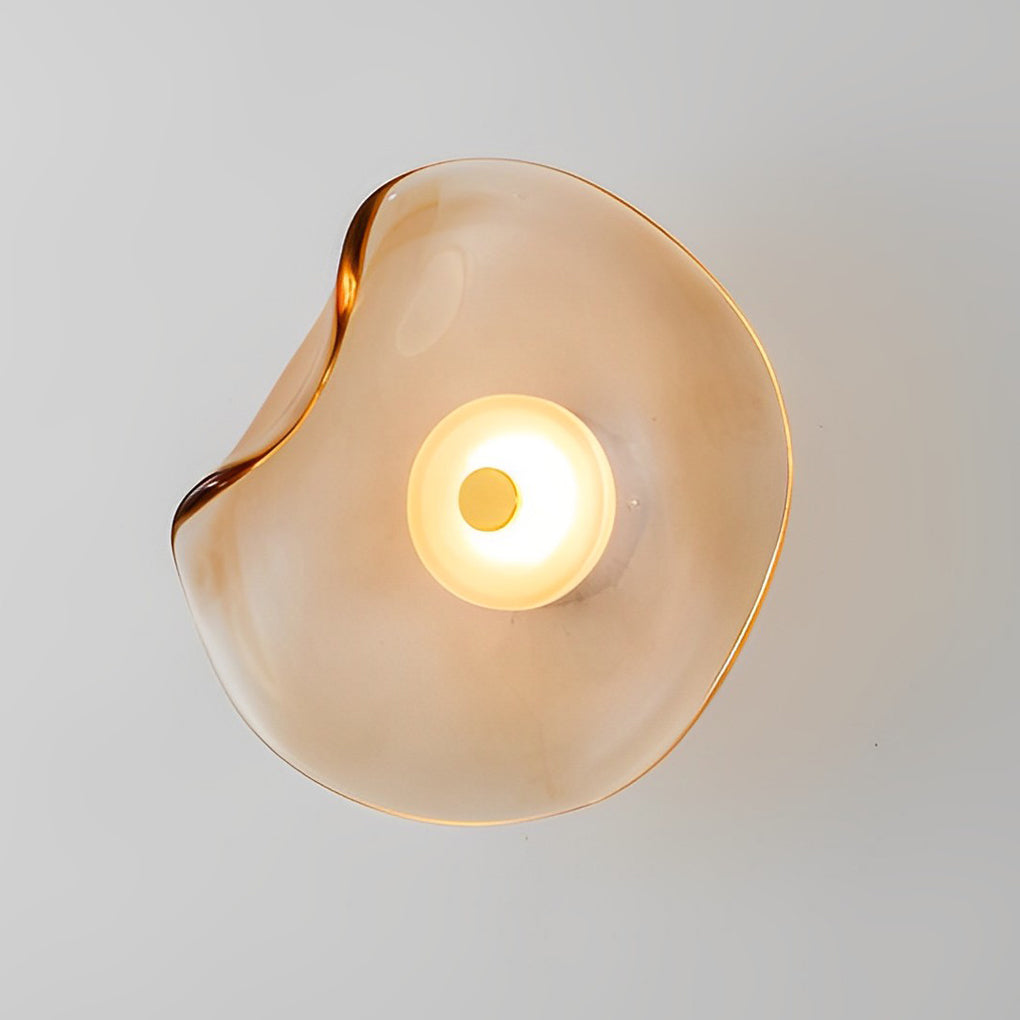 Irregular Round Glass Postmodern LED Wall Lamp