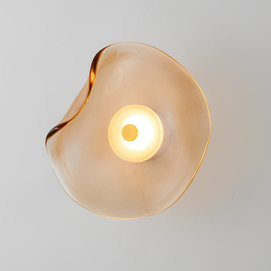 Irregular Round Glass Postmodern LED Wall Lamp