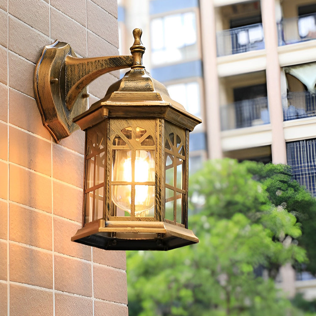 Waterproof Aluminum Alloy Glass Outdoor Wall Light