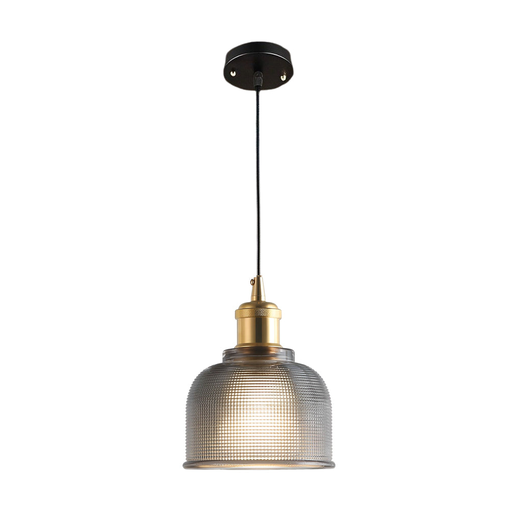 Glass Bowl Shape Electroplated Metal Nordic Creative Pendant Light