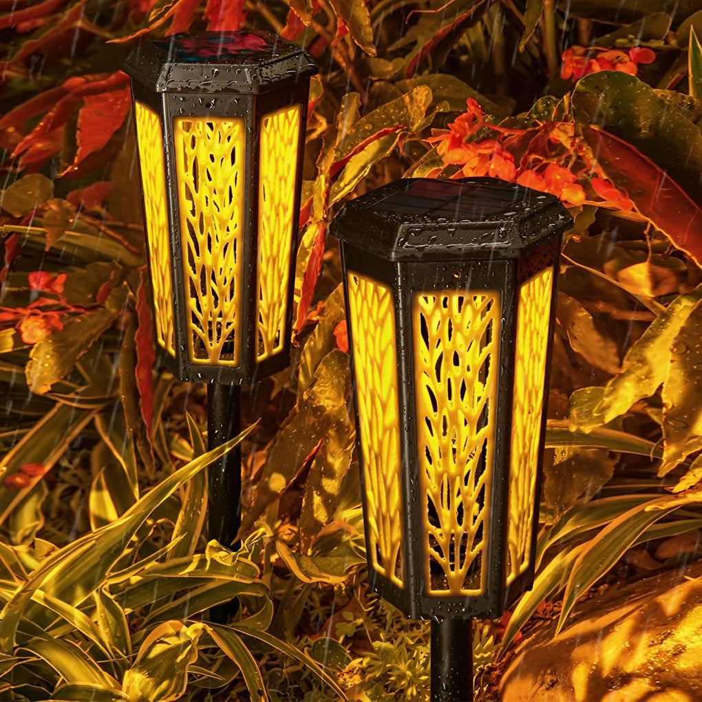 Intelligent LED Solar Stake Light Color Changing Waterproof Outdoor Ambience Enhancer