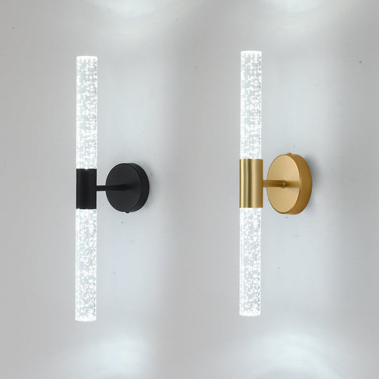 Nordic Cylinder LED Wall Lamp – Iron & Acrylic Wall Sconce
