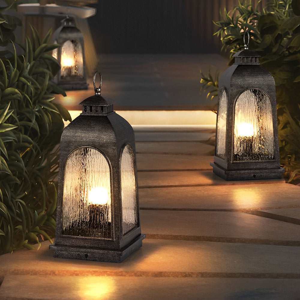 Waterproof Retro Metal Portable LED Outdoor Floor Lamp Lawn Light