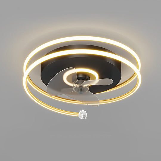 Nordic Bladeless Ceiling Fan with 3-Speed Wind and 45W LED Light