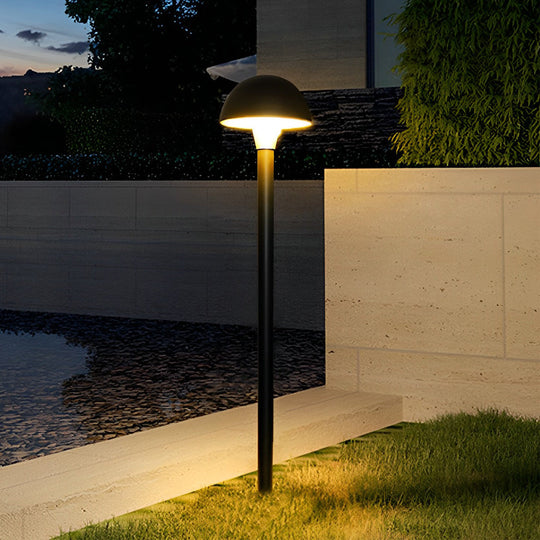 Modern Creative Mushroom-Shaped Black LED Lawn Lamp