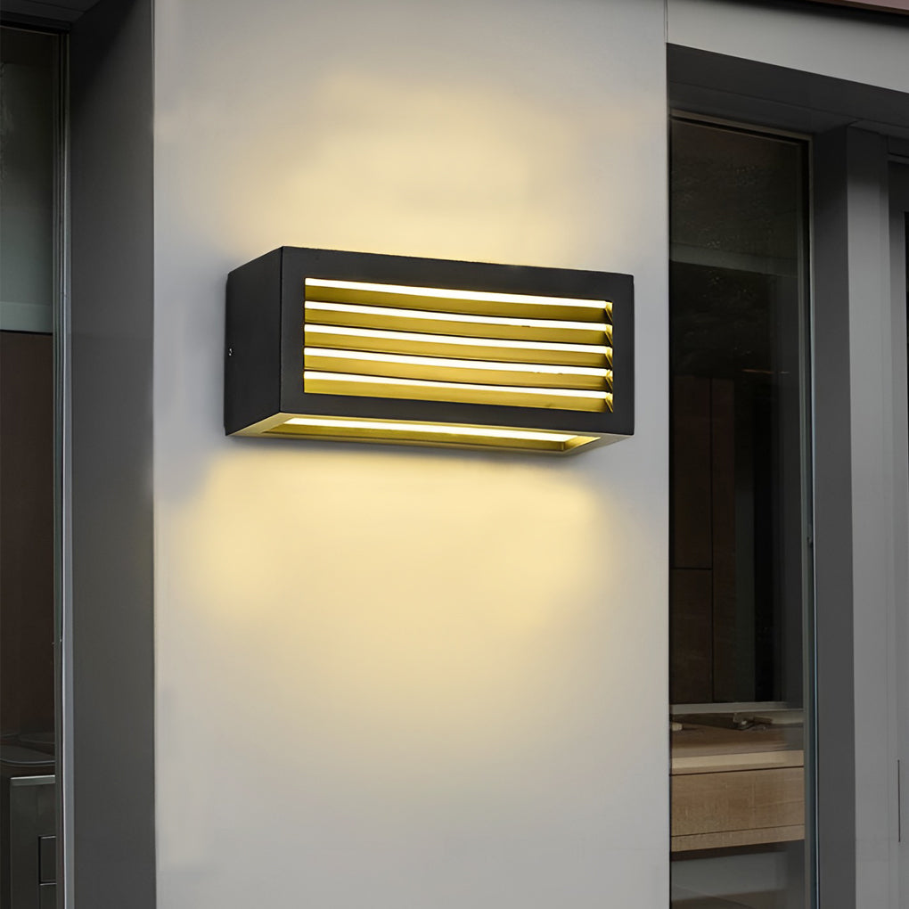 Rectangle Waterproof 12W LED Modern Outdoor Wall Sconce Light