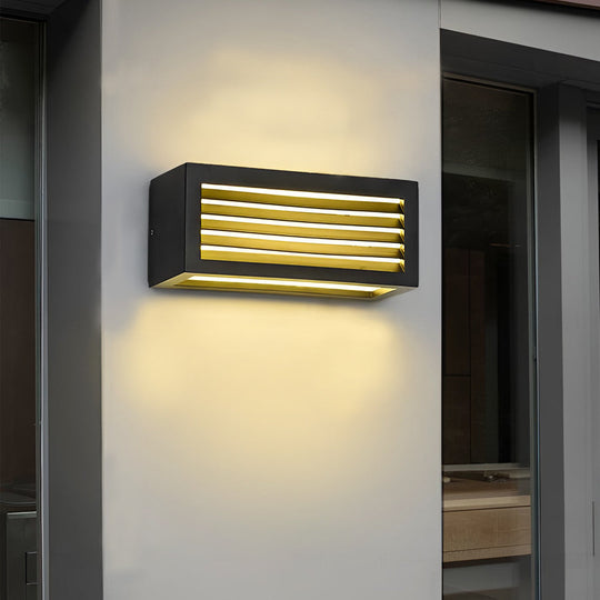 Rectangle Waterproof 12W LED Modern Outdoor Wall Sconce Light