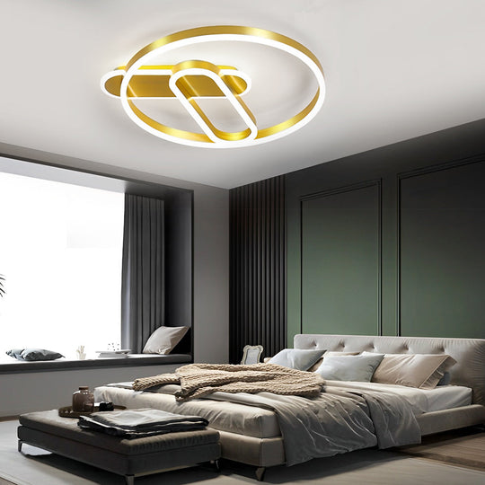 Geometric Circle LED Modern Flush Mount Ceiling Light