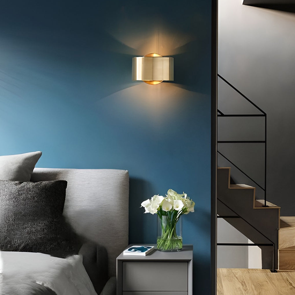 Circular Up and Down Lights Gold Nordic Wall Sconce