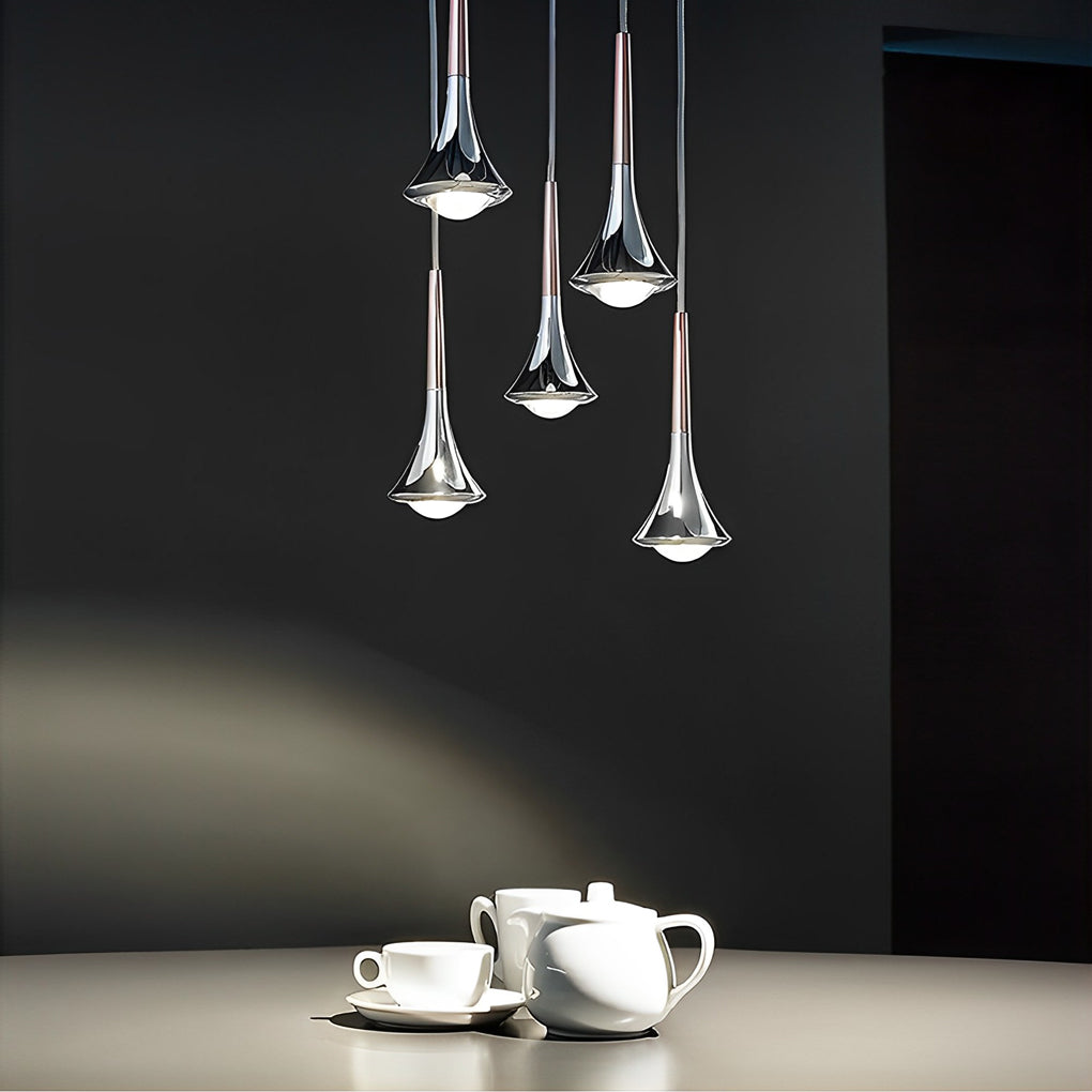 Water Drop – 1-Light Metal LED Nordic Staircase Pendant Light