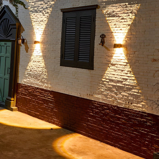 Rectangular Up and Down LED Waterproof Solar Wall Washer Light