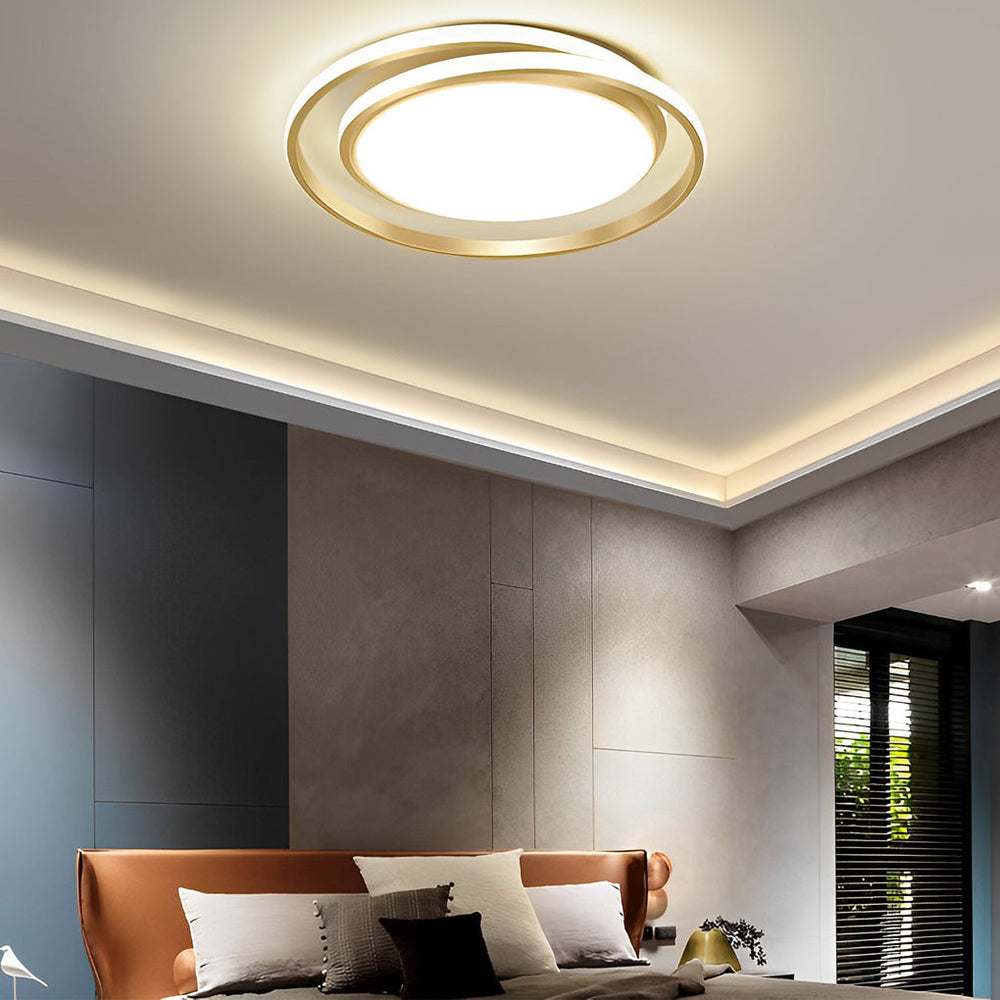 Circular LED Stepless Dimming Modern Ceiling Light with Remote Control