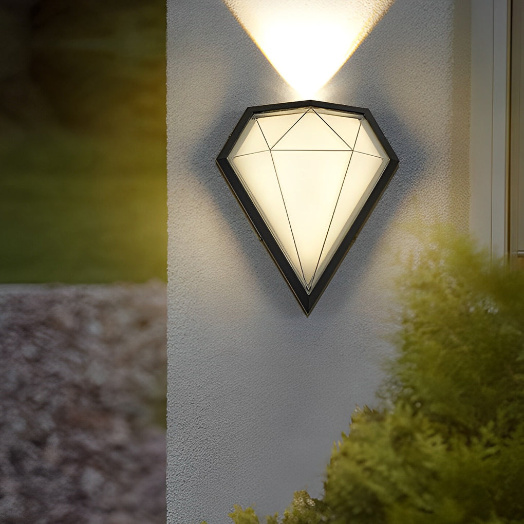Creative Geometric LED Waterproof Black Modern Wall Lamp