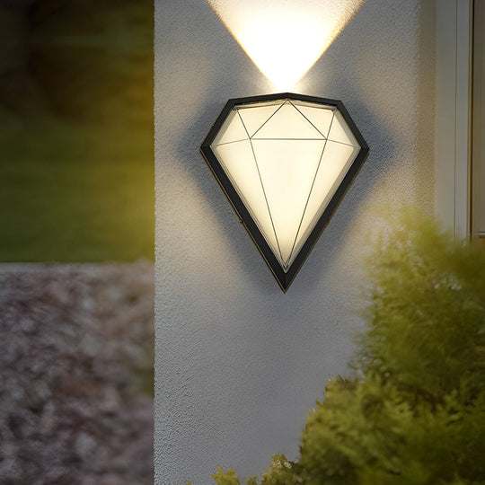 Creative Geometric LED Waterproof Black Modern Wall Lamp