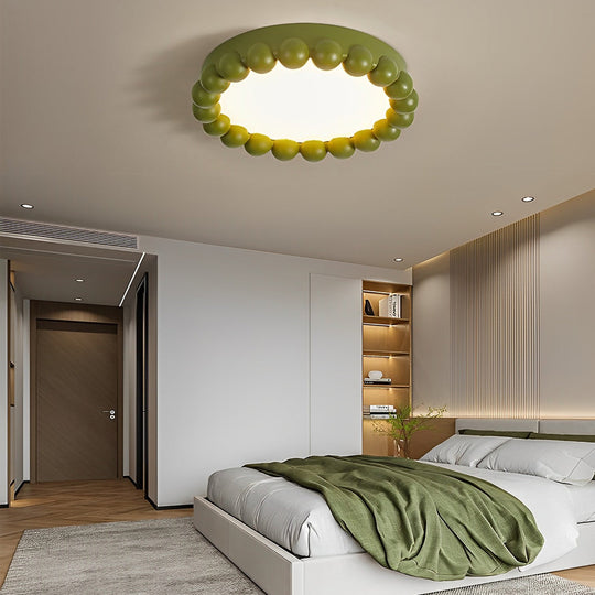 Round Artistic Handmade Three Step Dimming LED Nordic Ceiling Light
