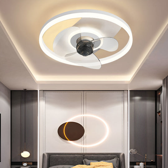 Modern Inverter Ceiling Fan with 3-Step Dimming LED and Remote Control