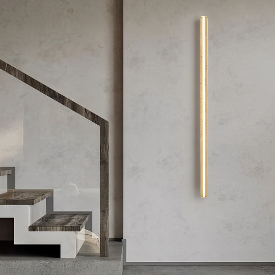 Strip Yellow Travertine LED Japanese-Style Wall Lamp