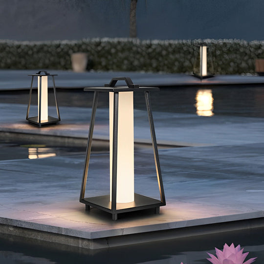 Portable Black LED Outdoor Floor Lamp – Waterproof & Removable