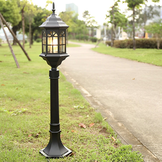 Elegant Slim Black/Bronze Outdoor Post Light with LED