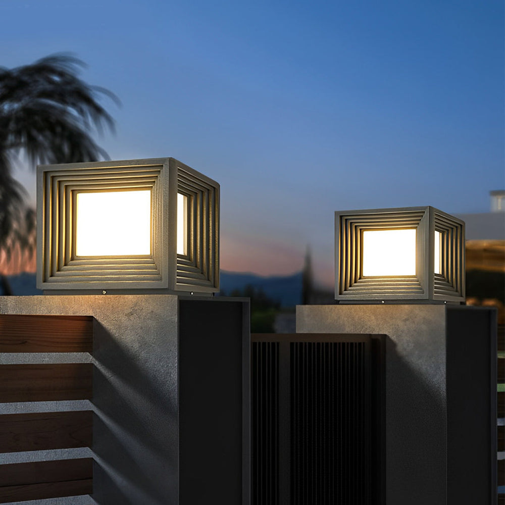 Square Creative Waterproof LED Solar Fence Post Cap Light