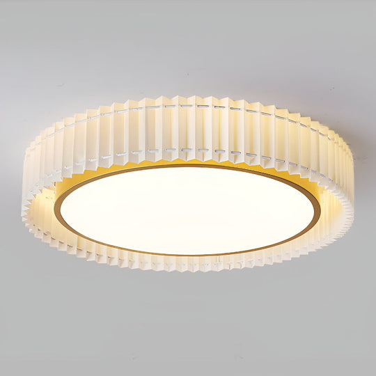 Circular Pleated 3-Step Dimming LED Nordic Ceiling Light Chandelier