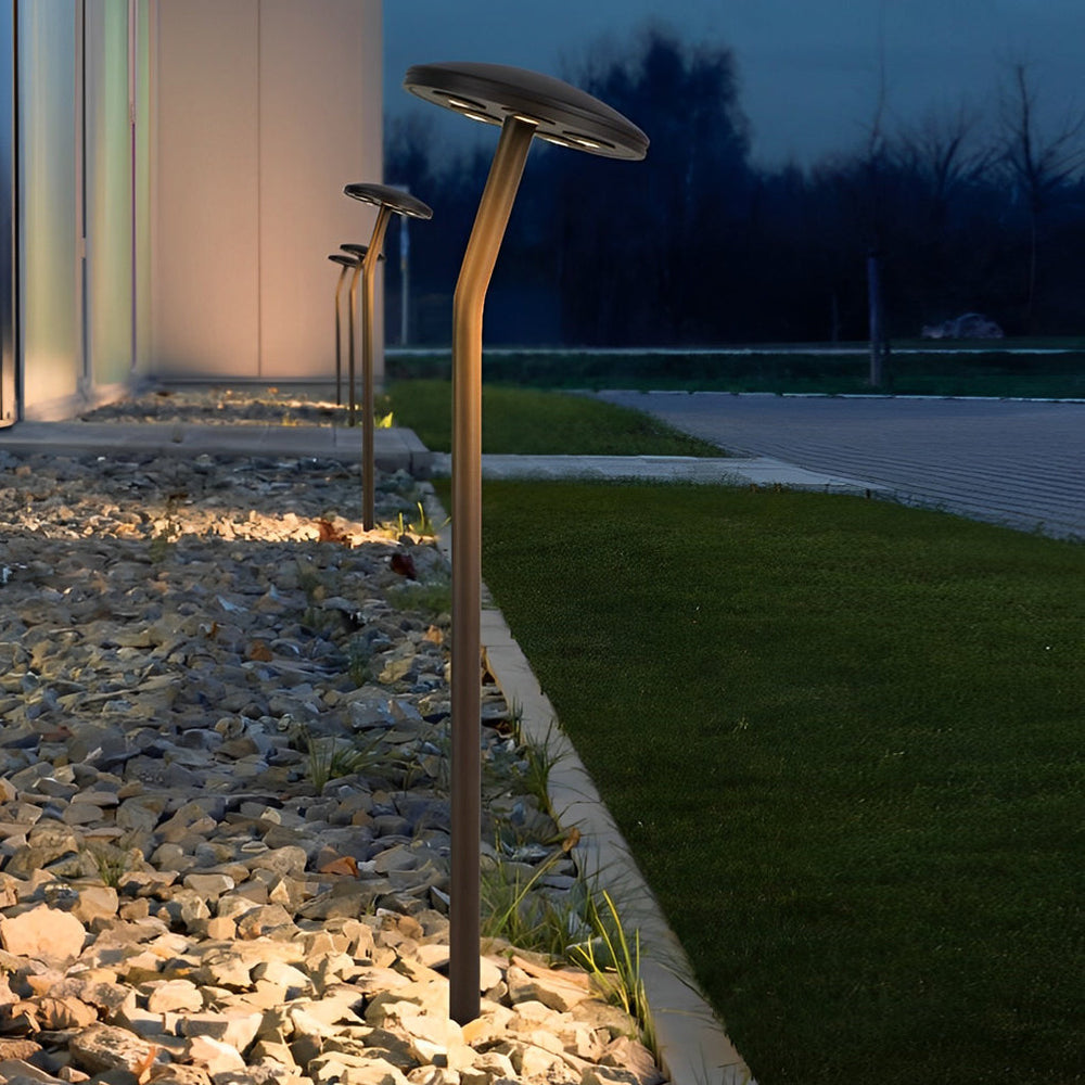Mushroom-Shaped Brown LED Outdoor Lawn Light