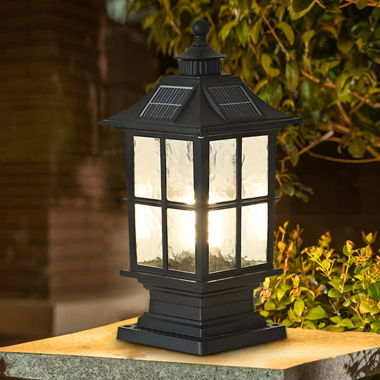 Waterproof Dimming LED Modern Solar Post Caps Light with Remote