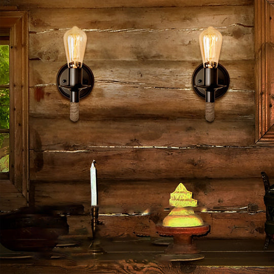 Creative Iron Rope Retro Industrial Wall Lamp