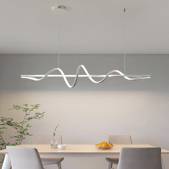 Wavy 360° Rotating Ring Three Step Dimming LED Nordic Chandelier Light