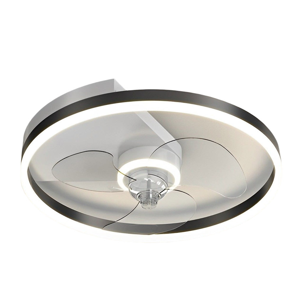Round Modern Bladeless LED Ceiling Fan Lamp with Remote Control
