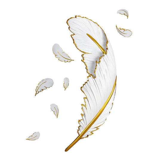 Modern Art Decorative Resin Feather LED Wall Sconce