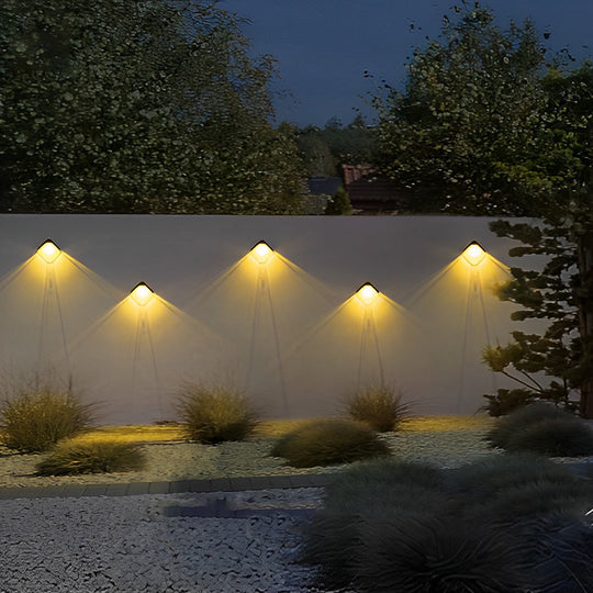 2 Pcs Waterproof LED Multi Color Light Modern Solar Wall Washer Light