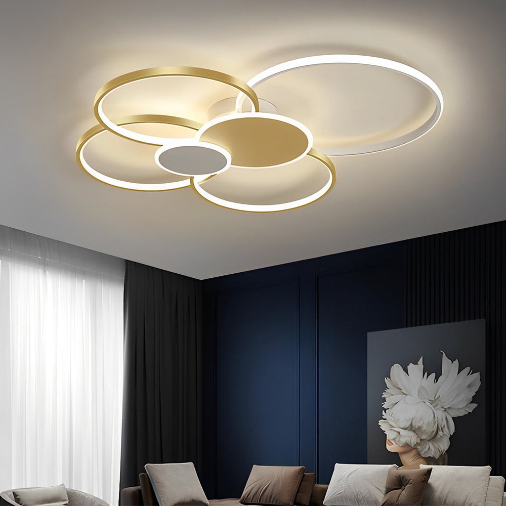 Multiple Circles LED Flush Mount Ceiling Light with Acrylic and Silica Gel Cluster Design