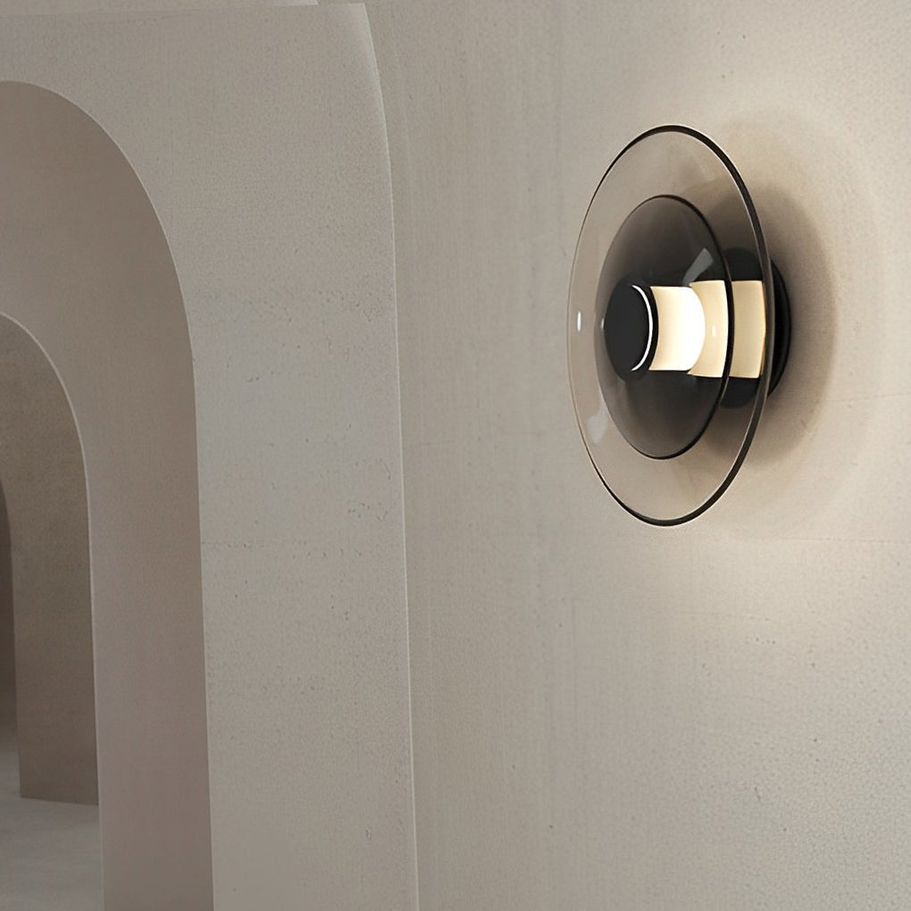 Double Layered Glass Round Nordic LED Wall Lamp