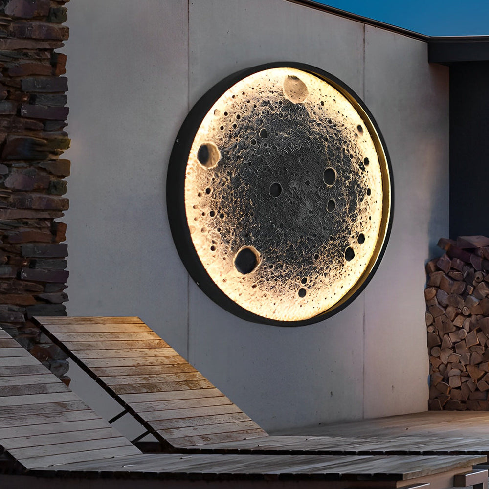 Moon Design LED Outdoor Waterproof Wall Lamp