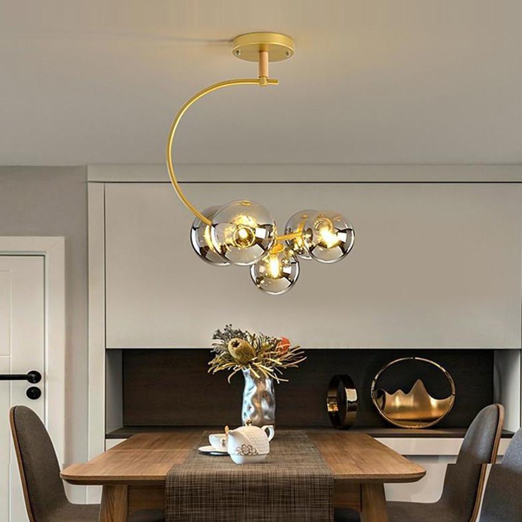 Nordic Style 5-Light Cluster Globe Chandelier