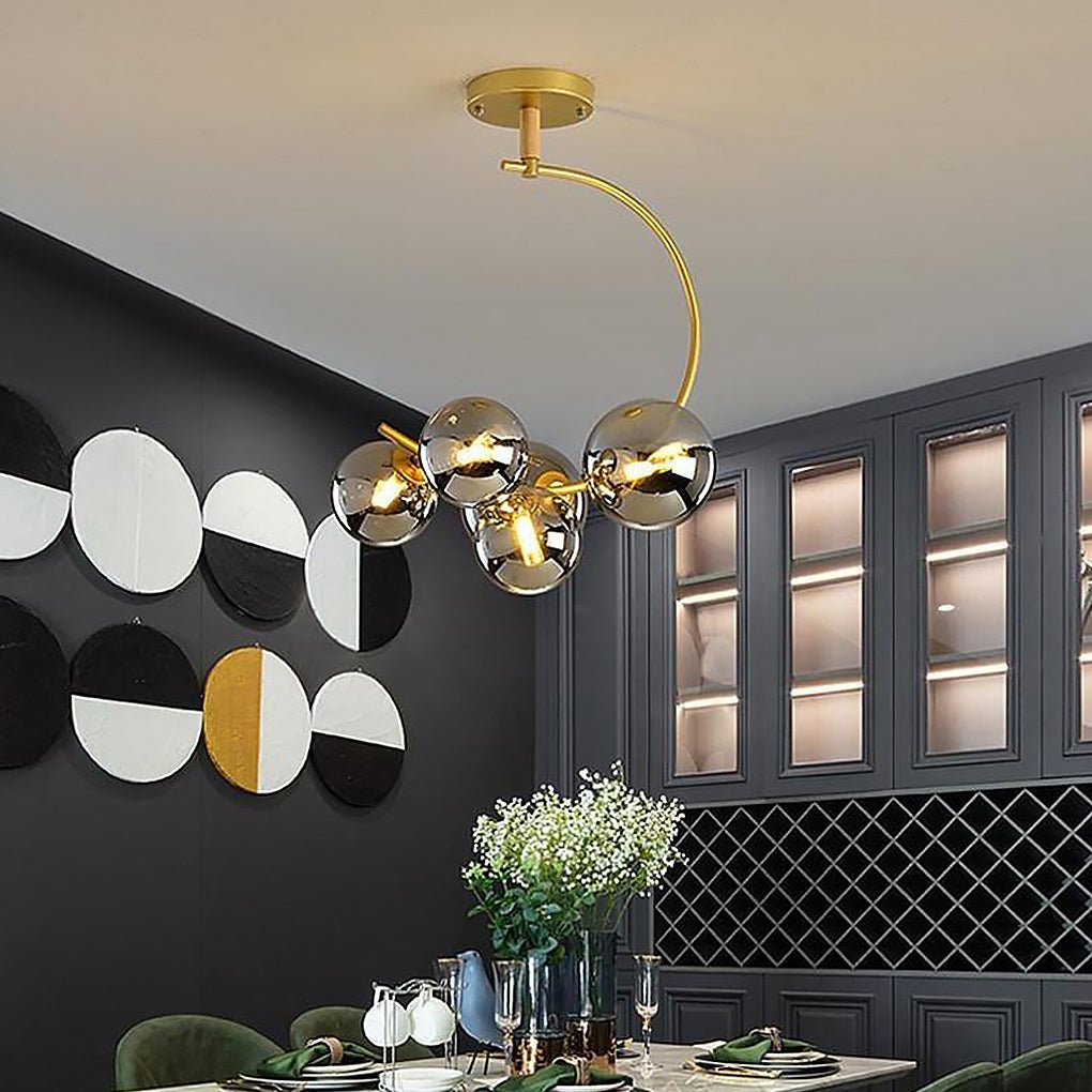 Nordic Style 5-Light Cluster Globe Chandelier