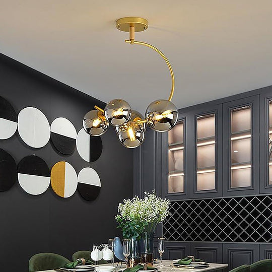 Nordic Style 5-Light Cluster Globe Chandelier