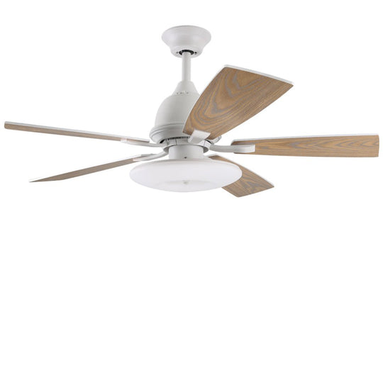 52 Inch Nordic Retro Ceiling Fan with 50W LED Light and Remote Control