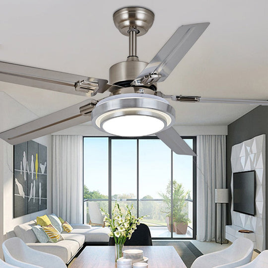 52 Inch Nordic Ceiling Fan with Remote Control and Frequency Conversion