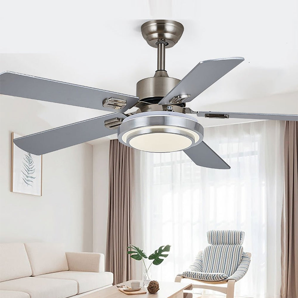 52 Inch Nordic Ceiling Fan with Remote Control and Frequency Conversion