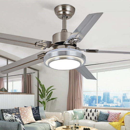 52 Inch Nordic Ceiling Fan with Remote Control and Frequency Conversion