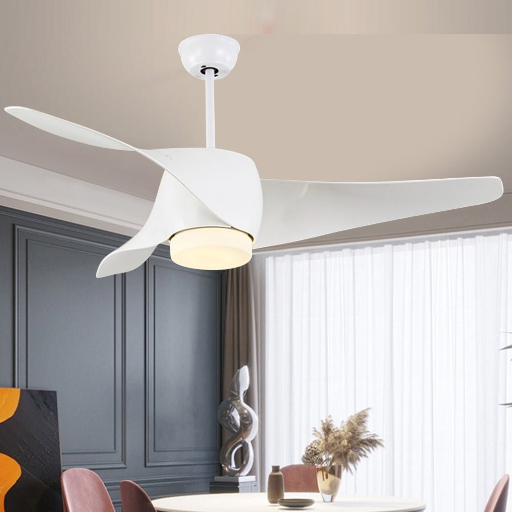 52 Inch Ceiling Fan with Remote, Timer, and Three Color Dimming LED Light