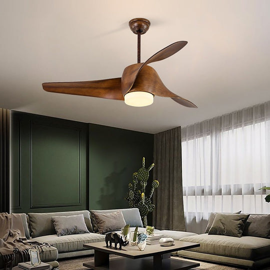 52 Inch Ceiling Fan with Remote, Timer, and Three Color Dimming LED Light
