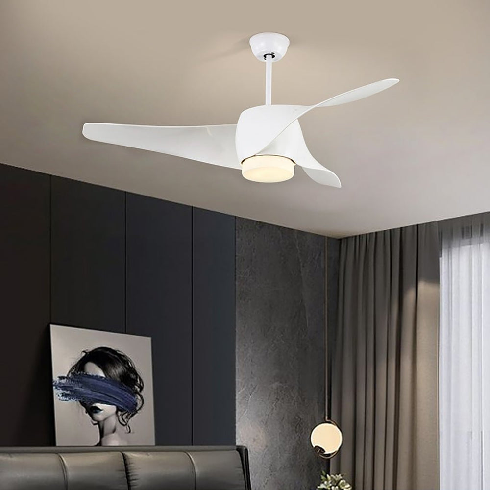 52 Inch Ceiling Fan with Remote, Timer, and Three Color Dimming LED Light