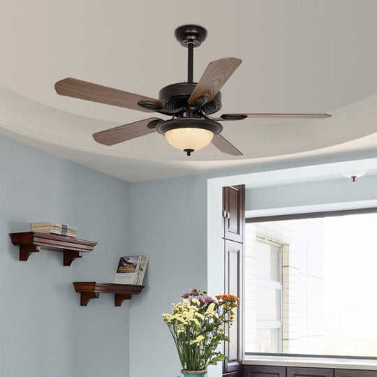 52 Inch Variable Frequency Ceiling Fan with LED Light and Remote Control