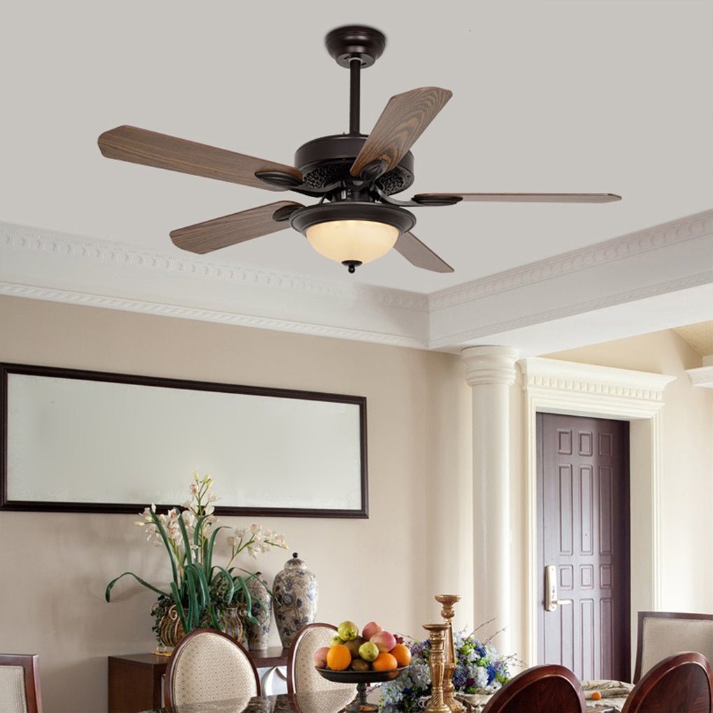 52 Inch Variable Frequency Ceiling Fan with LED Light and Remote Control